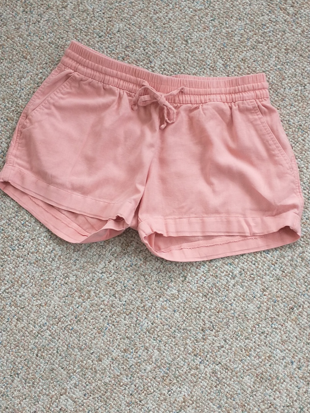Old Navy Pull On Linen Blend Shorts With Pockets Small